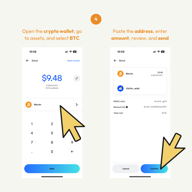 How to Deposit Using Cryptocurrency in Hijack Poker Step 4
