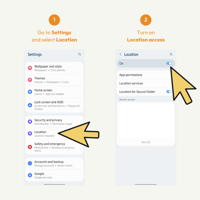 How to Re Enable Location for Hijack Poker App Android Activate Device Location Sharing 01 02