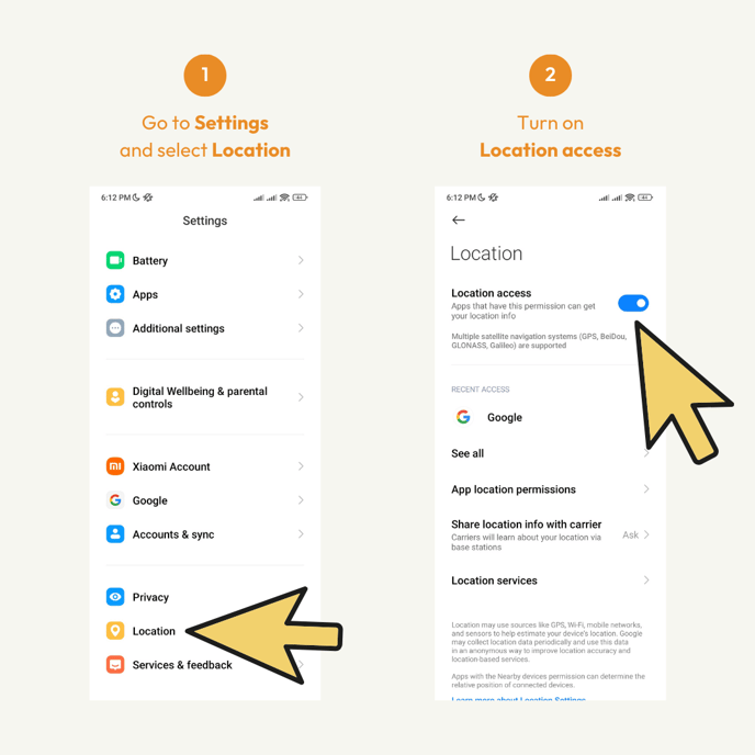How to Re Enable Location for Hijack Poker App Android Activate Device Location Sharing 01 02