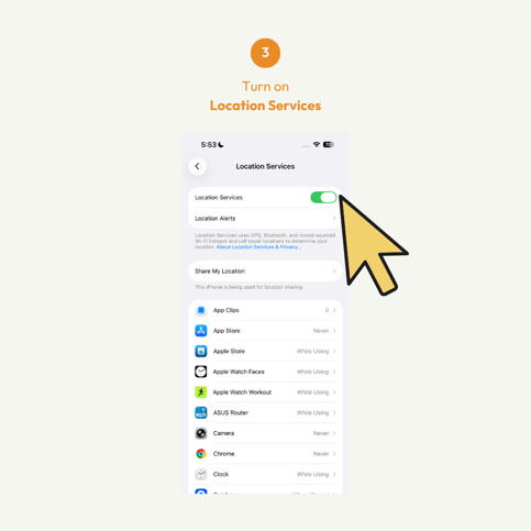 How to Re Enable Location for Hijack Poker App Ios Activate Device Location Sharing 03