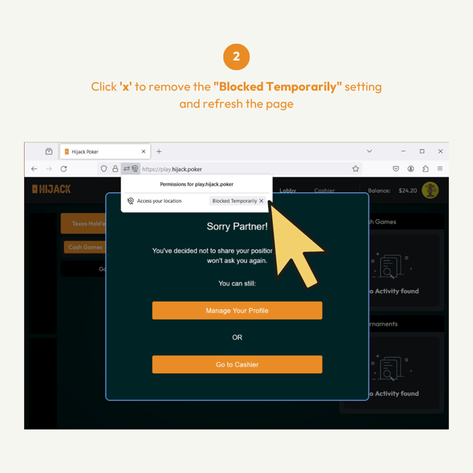 How to Re Enable Location for Hijack Poker Web Browsers Firefox 02