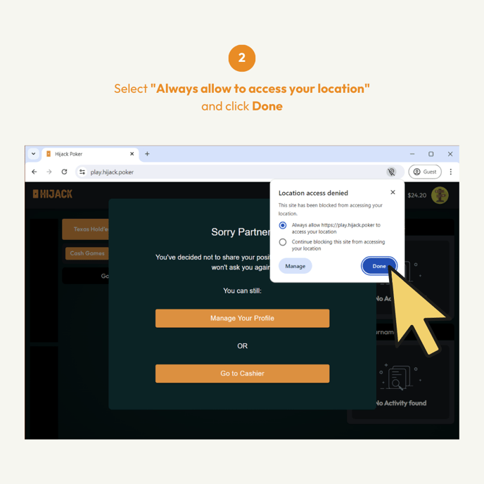 How to Re Enable Location for Hijack Poker Web Browsers Google Chrome 02