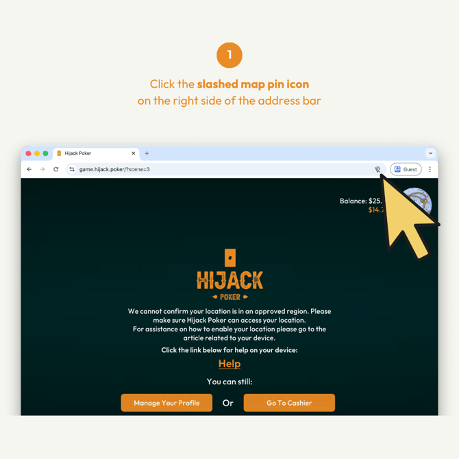 How to Re Enable Location for Hijack Poker Web Browsers Google Chrome Update 01