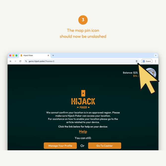 How to Re Enable Location for Hijack Poker Web Browsers Google Chrome Update 03