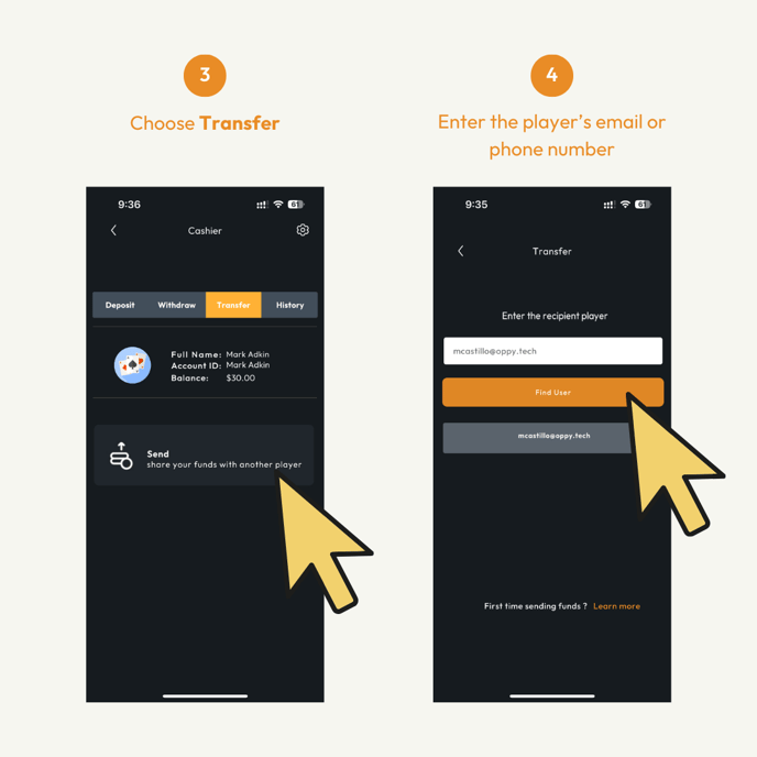 How to Transfer Money to Other Players in Hijack Poker Mobile 03 04